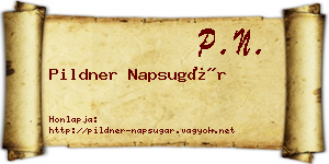 Pildner Napsugár névjegykártya